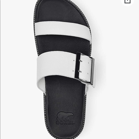 SOREL ROAMING BUCKLE SLIDE SANDAL WHITE Size: V - Picture 6 of 8